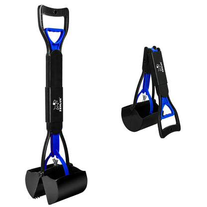 28" Foldable Dog Pooper Scooper with Unbreakable Material & Durable Spring, Easy-To-Use for Grass, Gravel, and Outdoor Cleanup