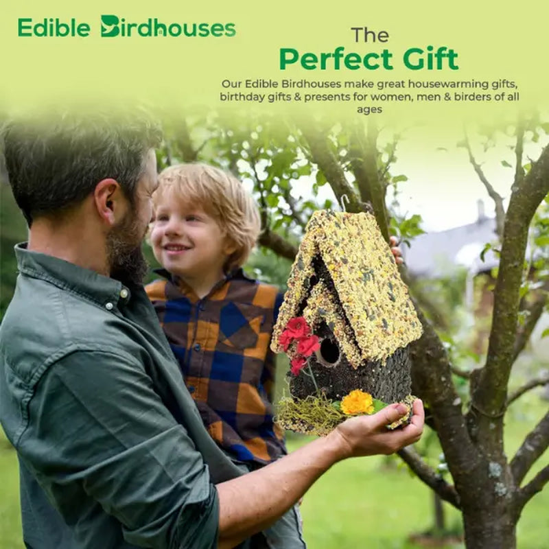 Edible Bird Feeder - Light Roof Tall Birdhouse