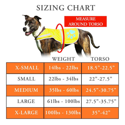 Urban Dog Reflective Vest L Size Fluorescent Hi Visibility Dog Jacket Yellow